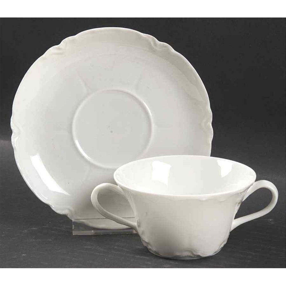 Vintage Haviland Ranson Bouillon Soup & Saucer Set France